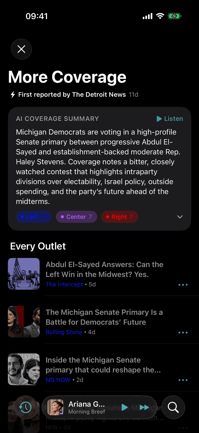 More Coverage with left, center, and right tallies