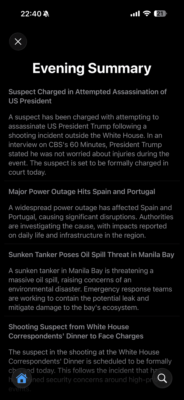 Breefly Evening Summary